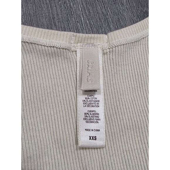 Skims cotton ribe scoop Y2K neck tank white XXS A003967 - Picture 5 of 8